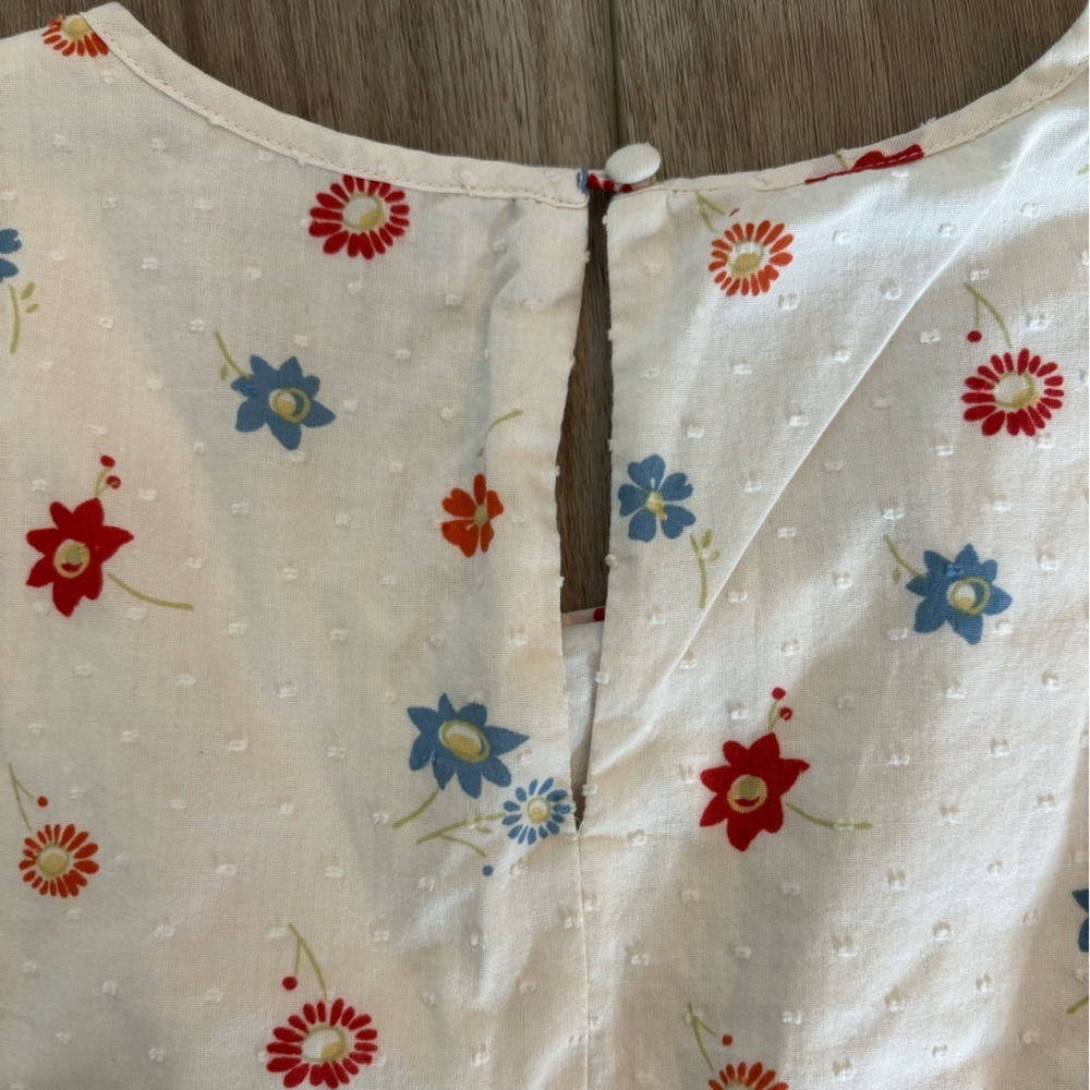 Women’s Madewell Tiered Mini Dress Size Small clipdot Floral Heyday White - Picture 7 of 10